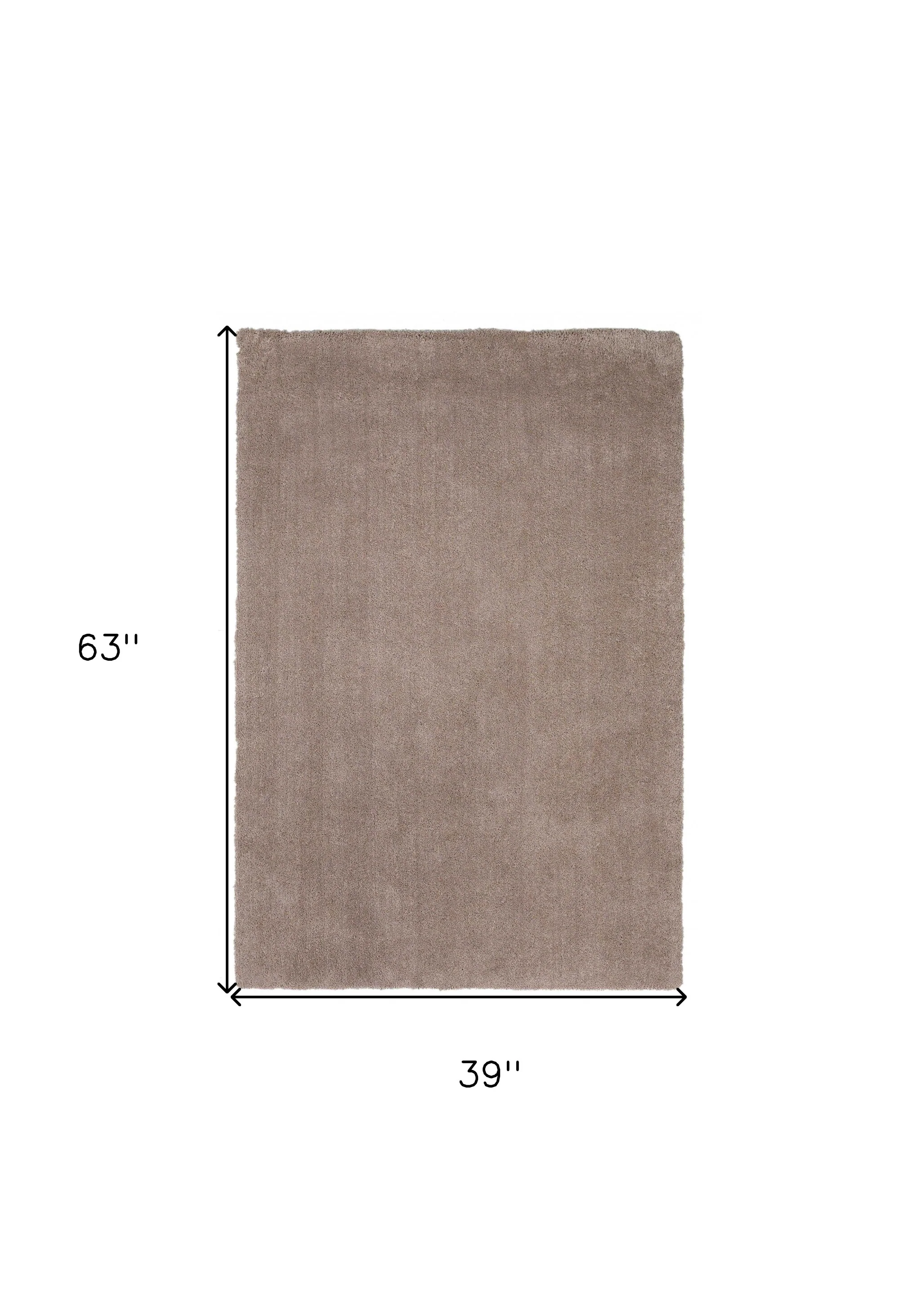 3' X 5' Beige Heather Indoor Shag Rug - Image 4