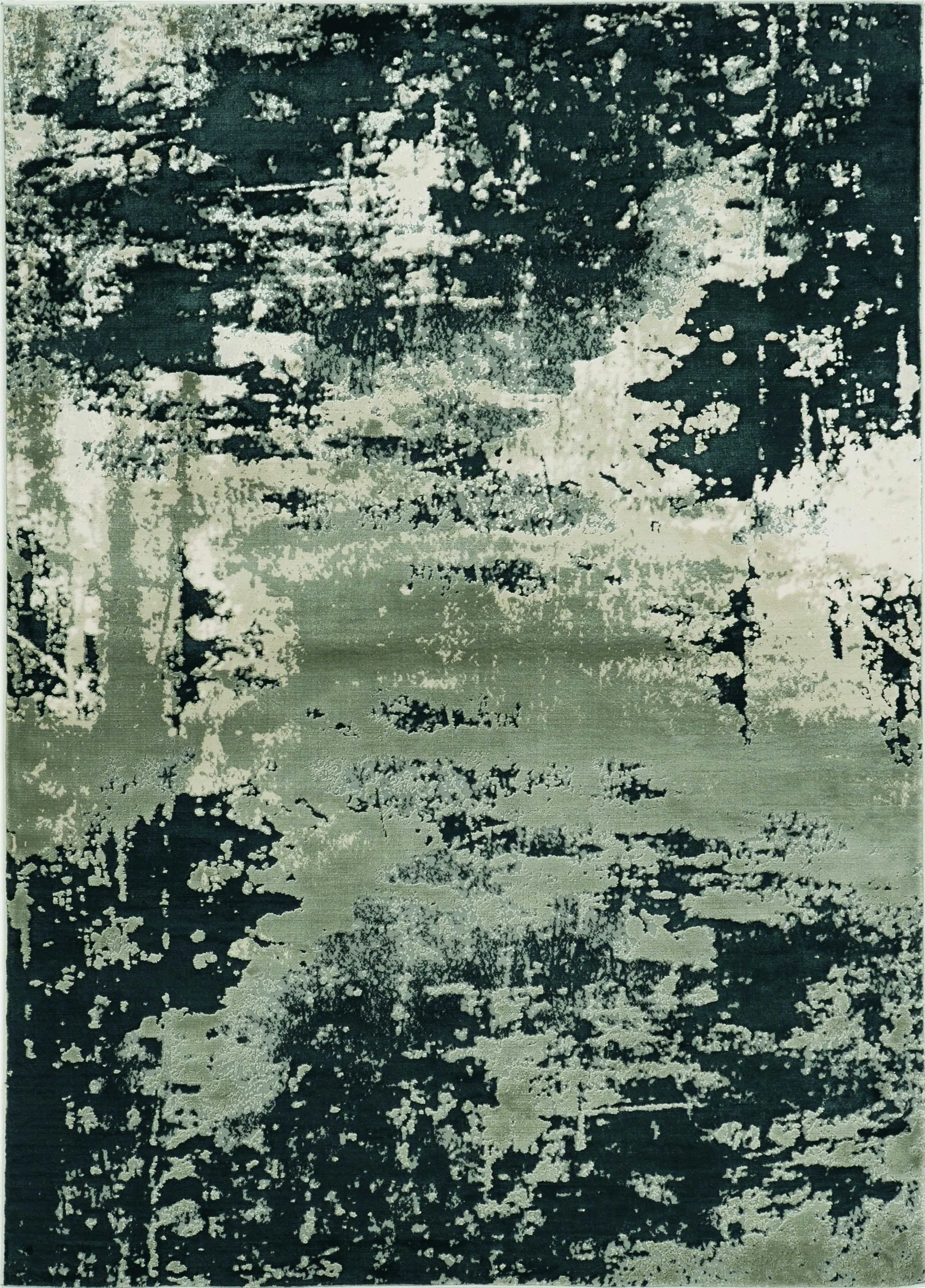 3' X 5' Black and Silver Abstract Area Rug - Image 4