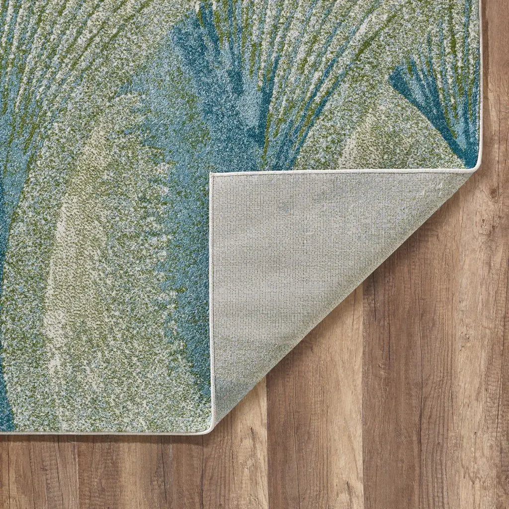 3' X 5' Blue Abstract Area Rug - Image 6