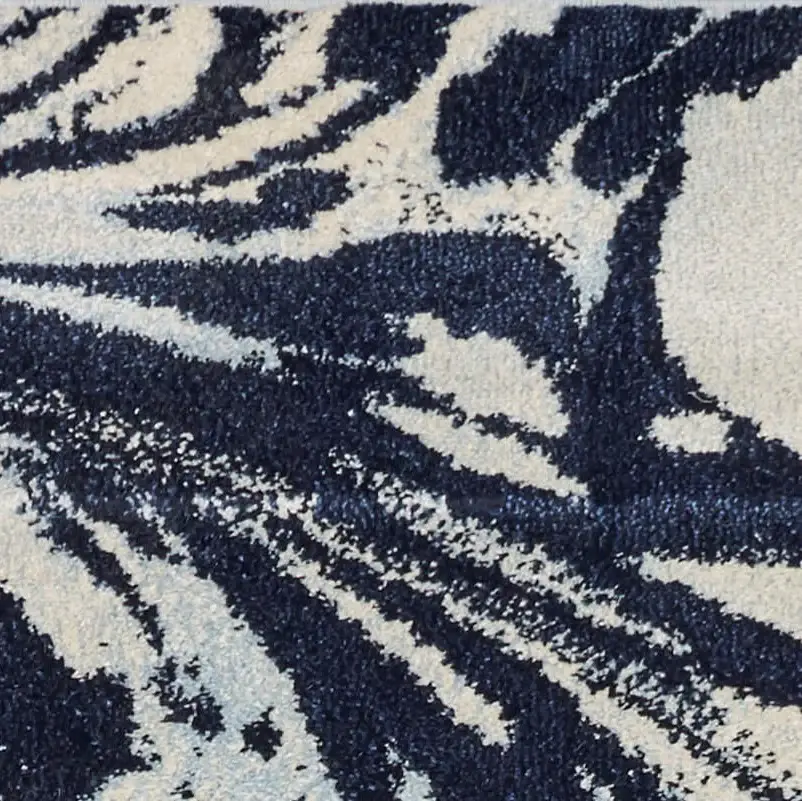 3' X 5' Blue Abstract Splashes Area Rug - Image 4