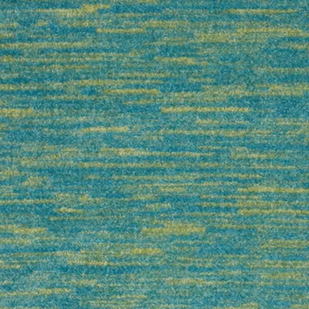 3' X 5' Blue And Green Striped Non Skid Indoor Outdoor Area Rug - Image 7