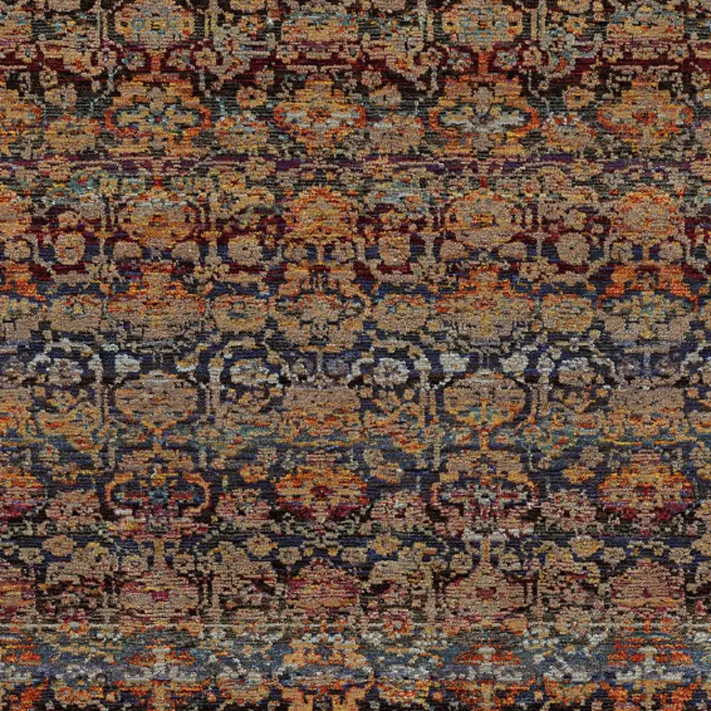3' X 5' Blue and Ivory Abstract Power Loom Area Rug - Image 4