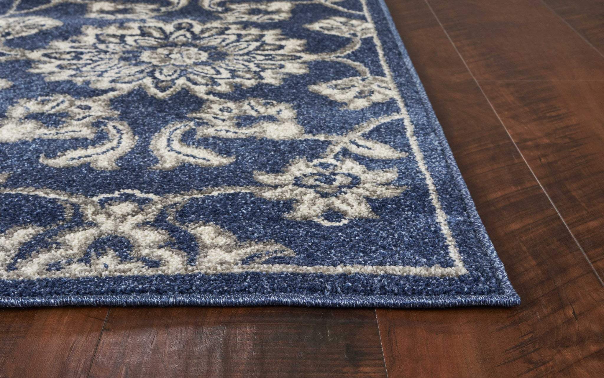 3' X 5' Blue and Ivory Area Rug - Image 6