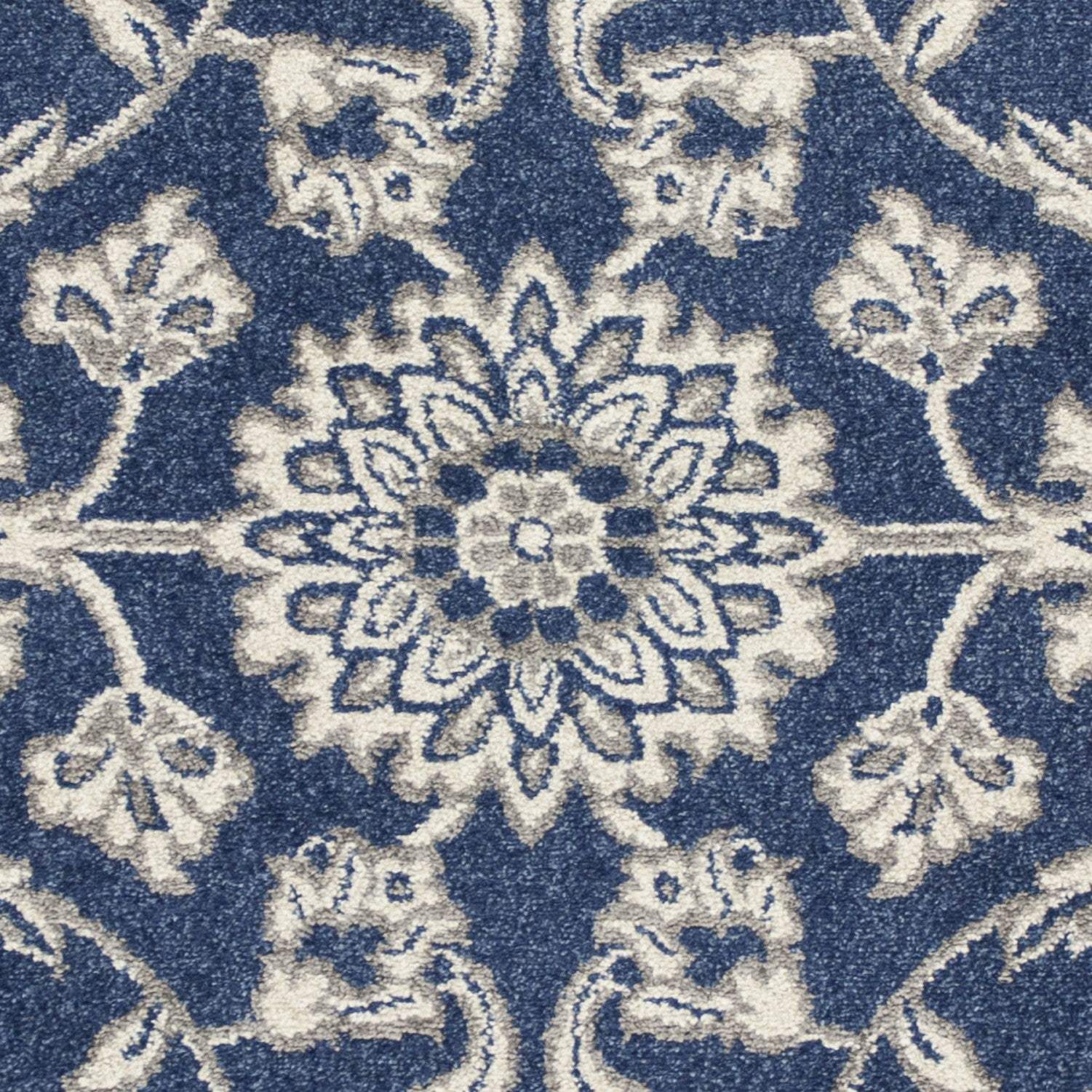 3' X 5' Blue and Ivory Area Rug - Image 7