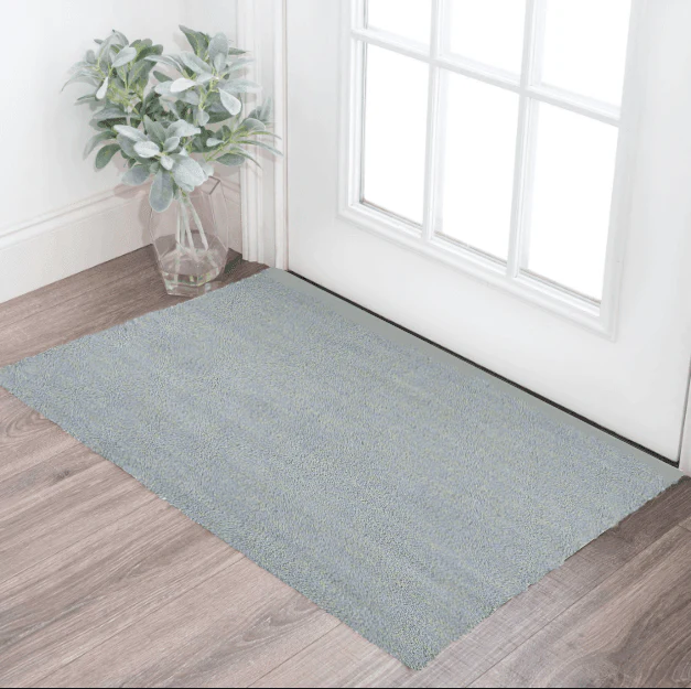3' X 5' Blue Heather Plain Area Rug