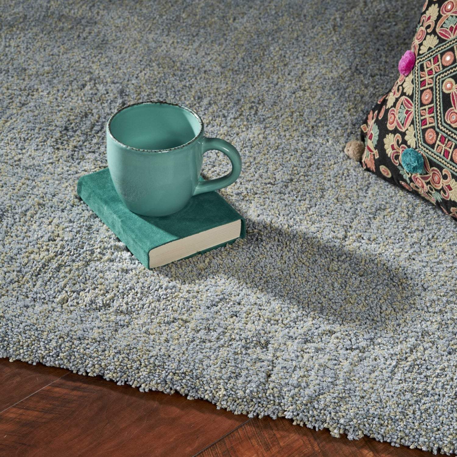 3' X 5' Blue Heather Plain Area Rug - Image 4