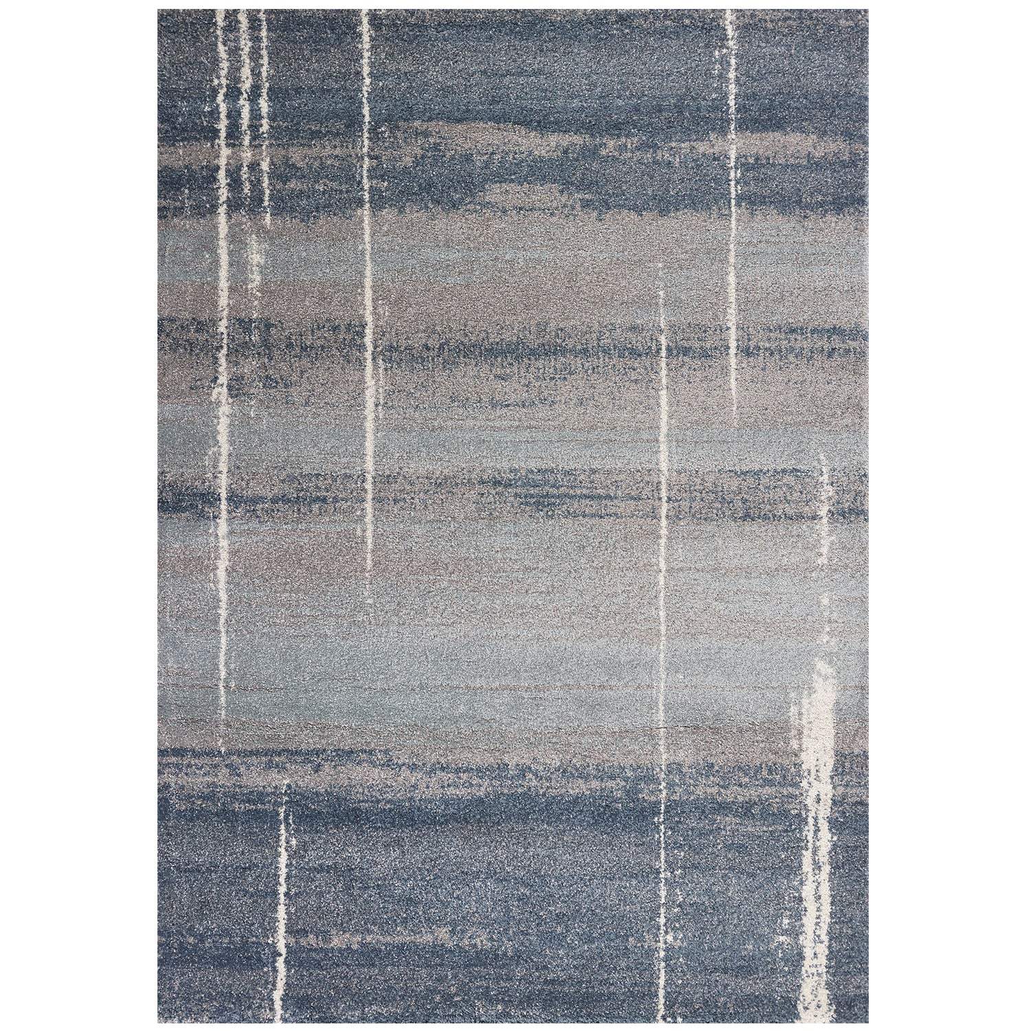 3' X 5' Blue Machine Woven Ombre Indoor Area Rug - Image 2