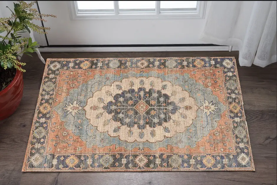 3' X 5' Blue Medallion Hand Woven Area Rug