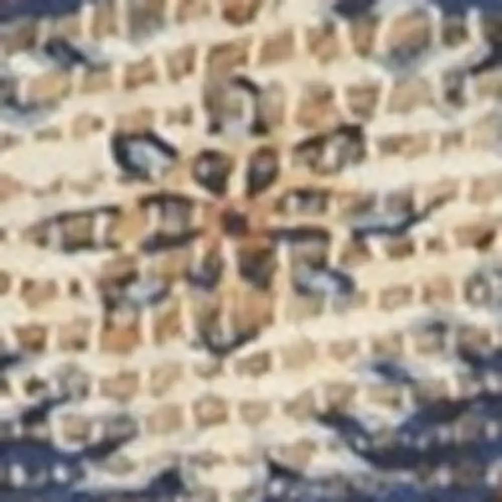3' X 5' Blue Medallion Hand Woven Area Rug - Image 7