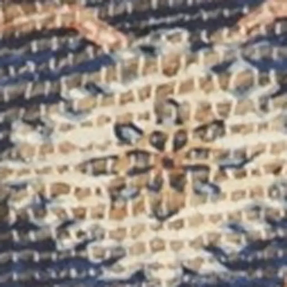 3' X 5' Blue Medallion Hand Woven Area Rug - Image 8