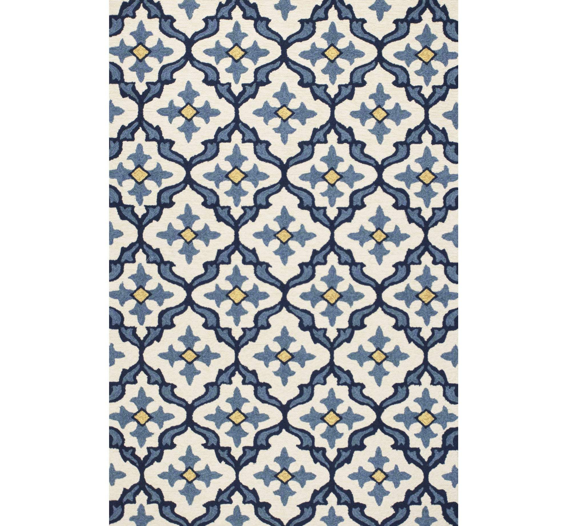 3' X 5' Blue Moroccan Handmade Indoor Outdoor Area Rug - Image 2