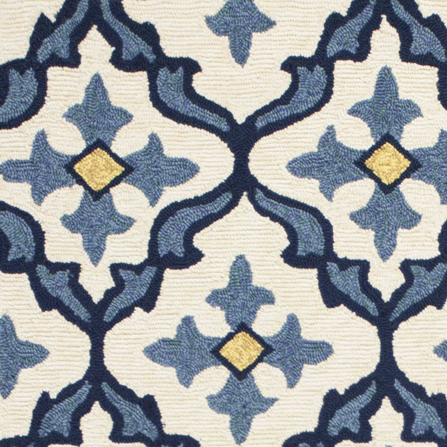 3' X 5' Blue Moroccan Handmade Indoor Outdoor Area Rug - Image 8