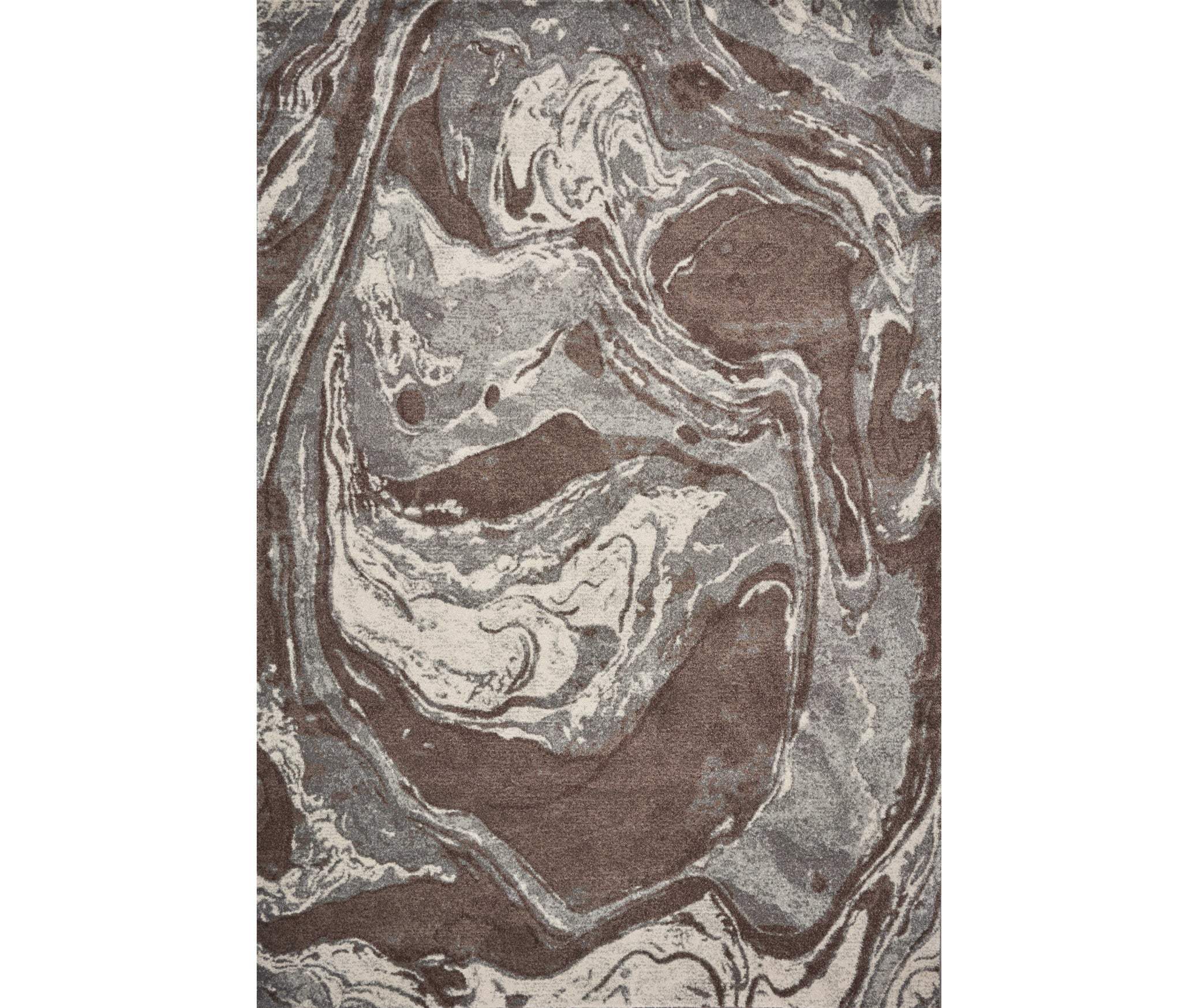 3' X 5' Brown Abstract Area Rug - Image 2