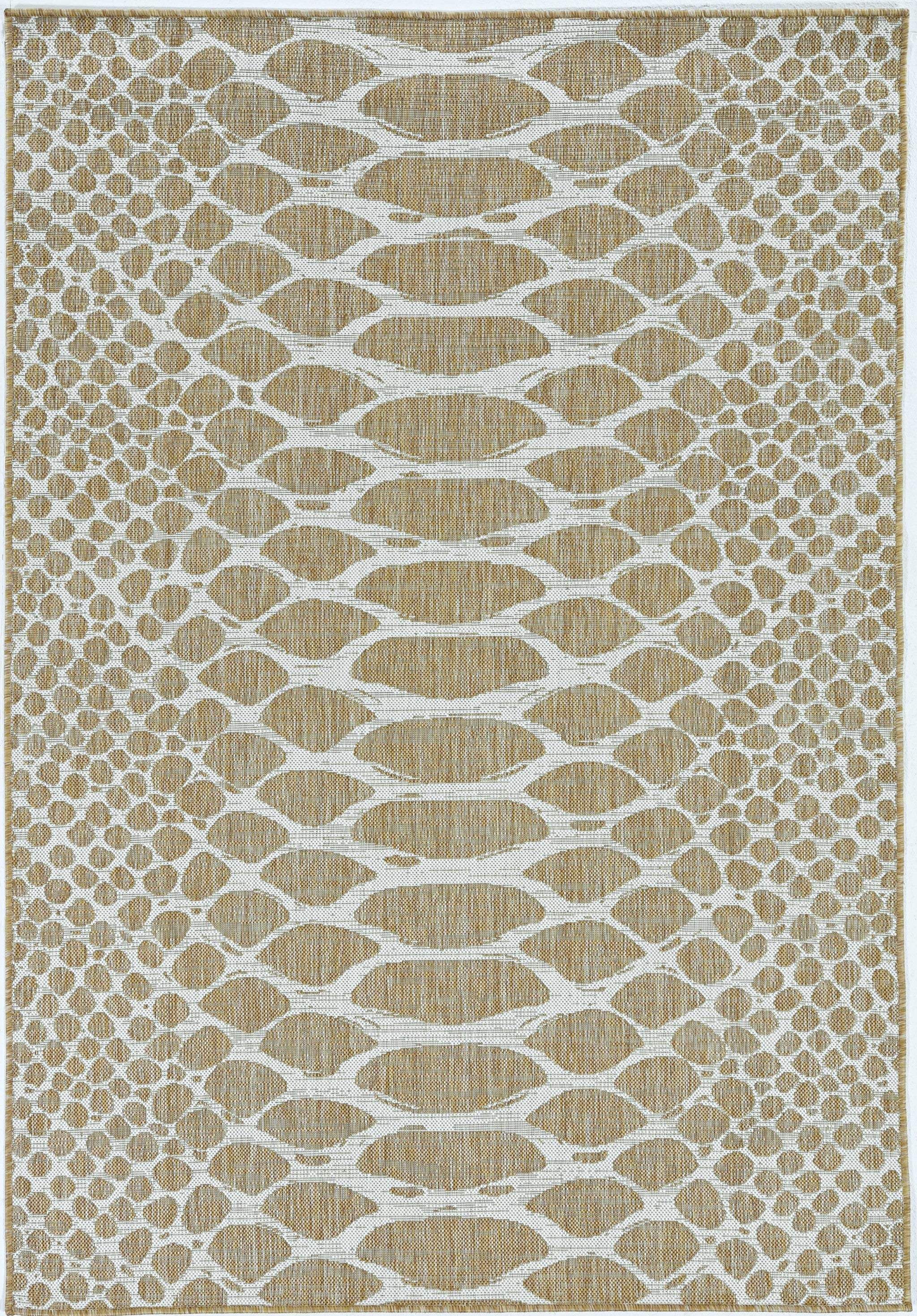 3' X 5' Brown and Ivory Abstract Indoor Outdoor Area Rug - Image 4