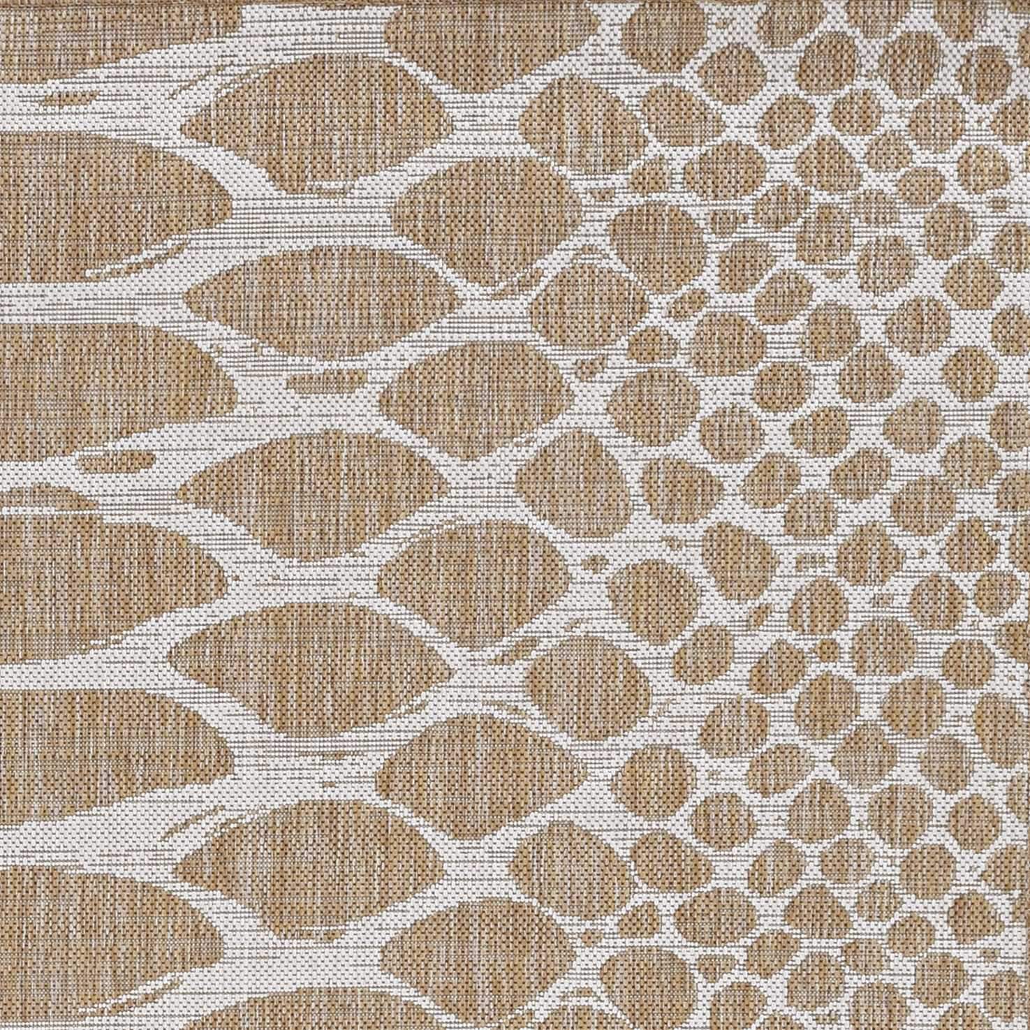 3' X 5' Brown and Ivory Abstract Indoor Outdoor Area Rug - Image 5