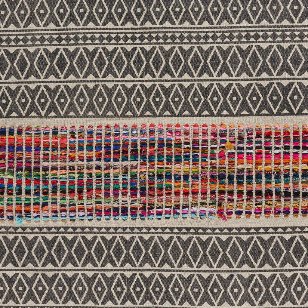 3' x 5' Colorful Traditional Chindi Area Rug - Image 3