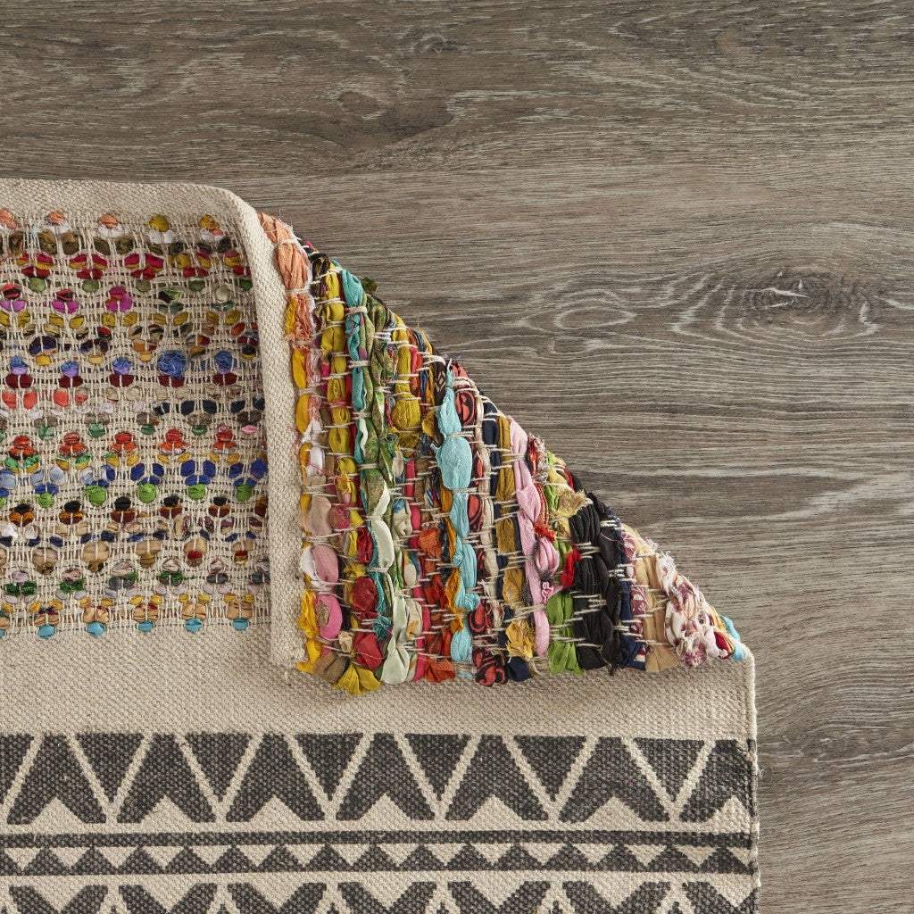 3' x 5' Colorful Traditional Chindi Area Rug - Image 5