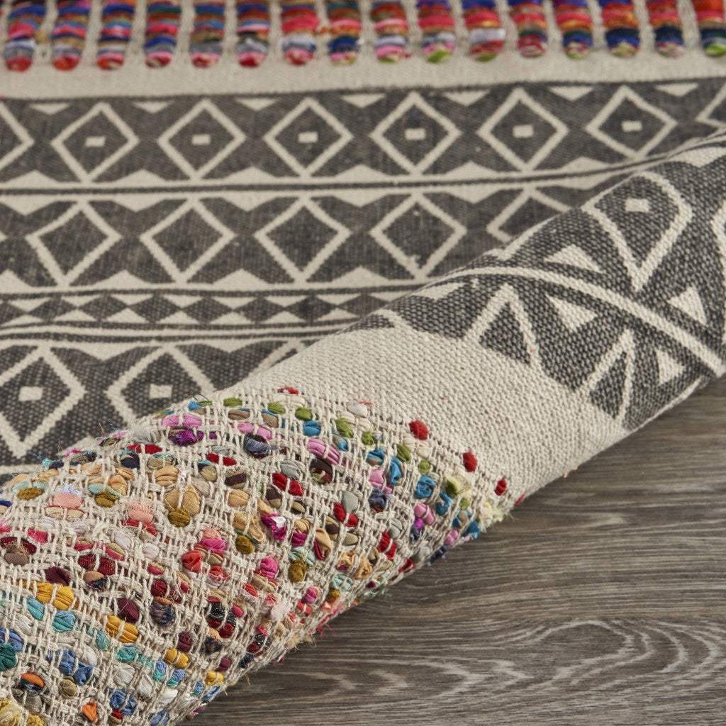 3' x 5' Colorful Traditional Chindi Area Rug - Image 6