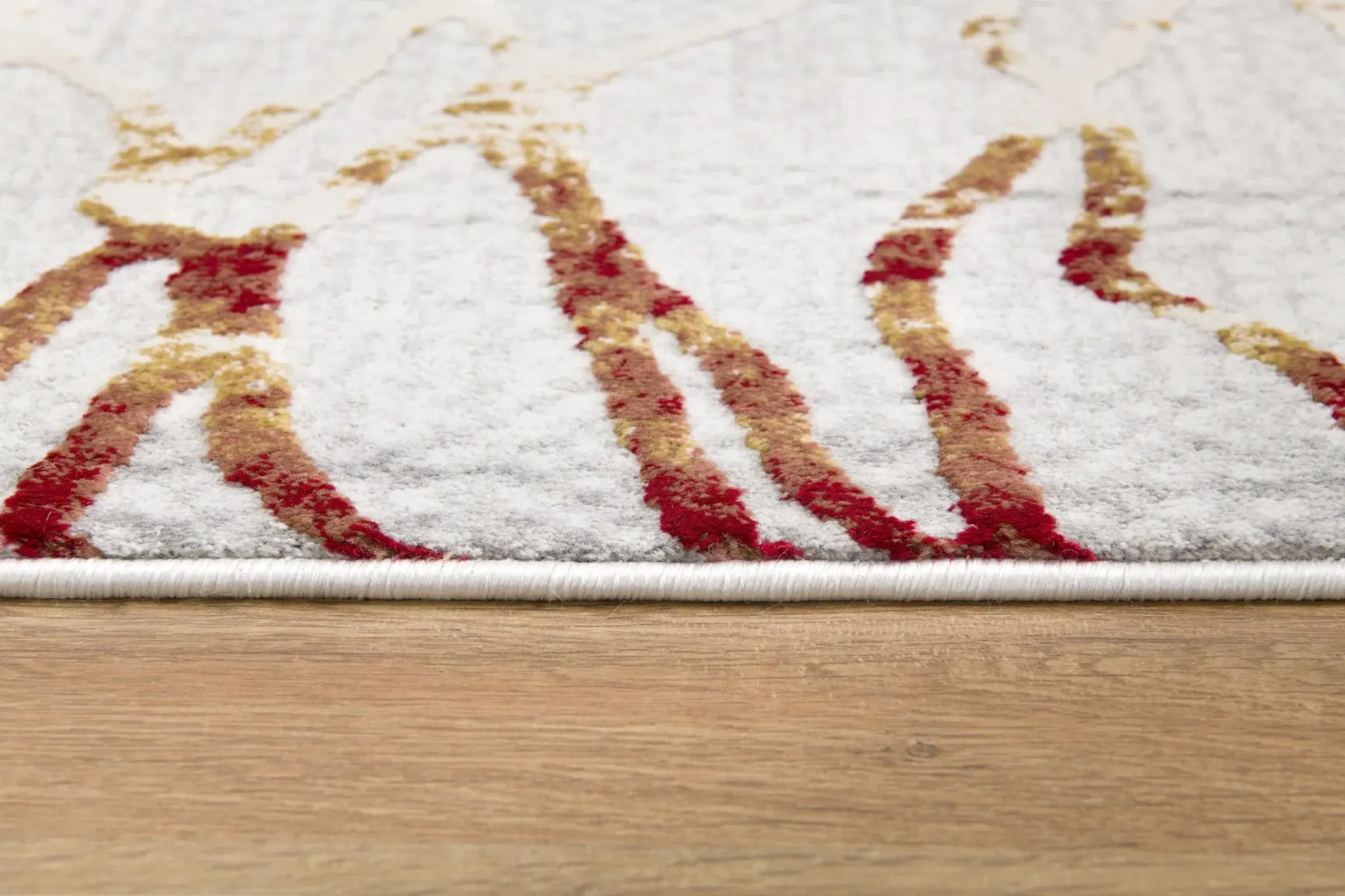3' X 5' Gold And Ivory Abstract Branches Area Rug - Image 6