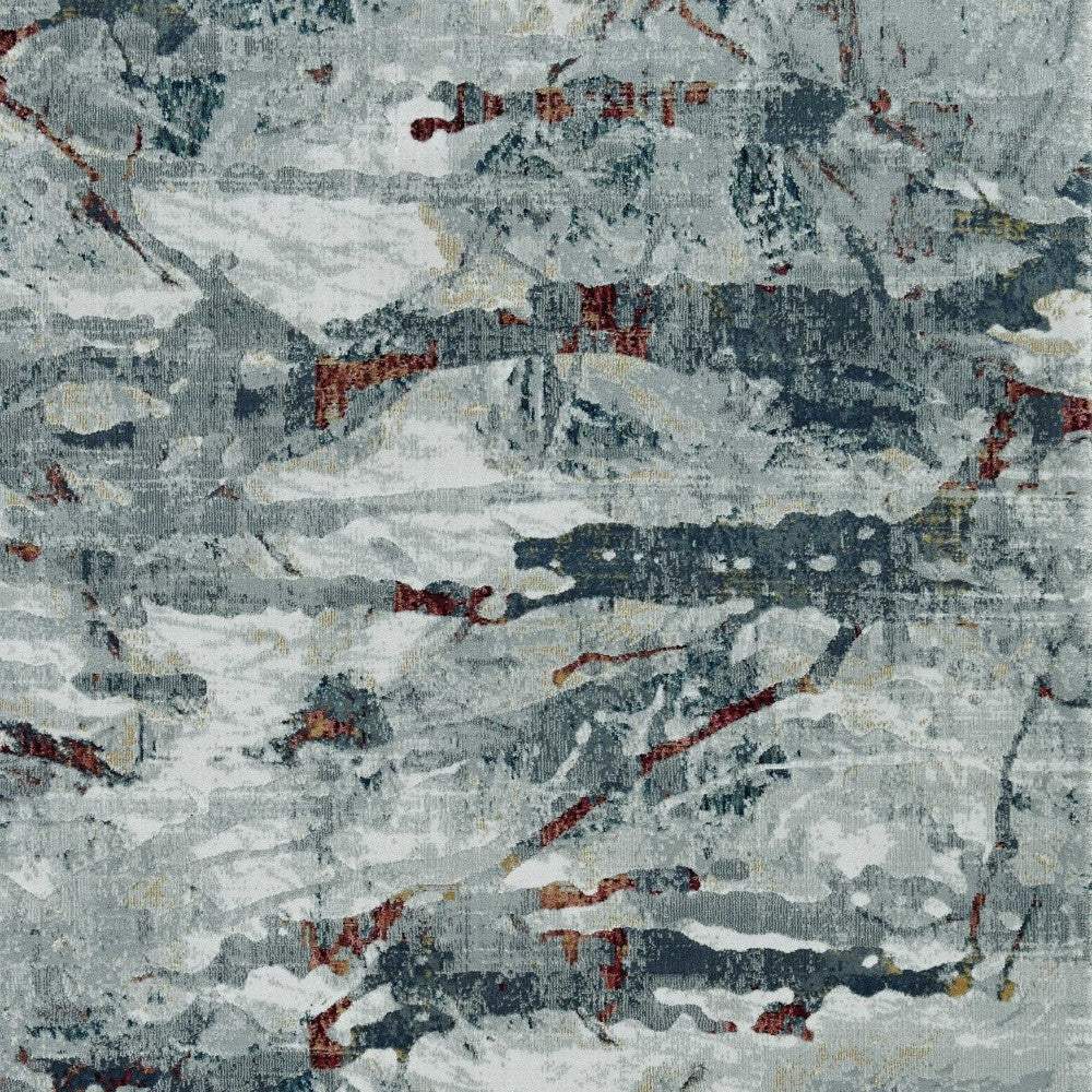 3' X 5' Gray Abstract Area Rug - Image 3