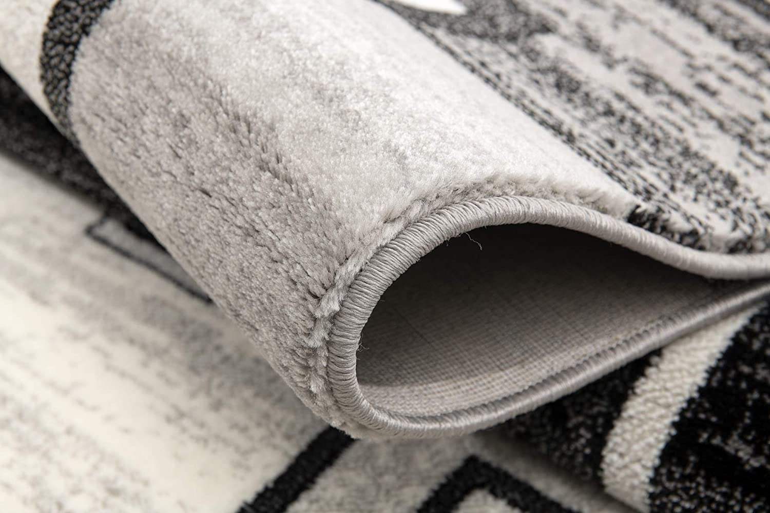 3' X 5' Gray Abstract Power Loom Area Rug - Image 3