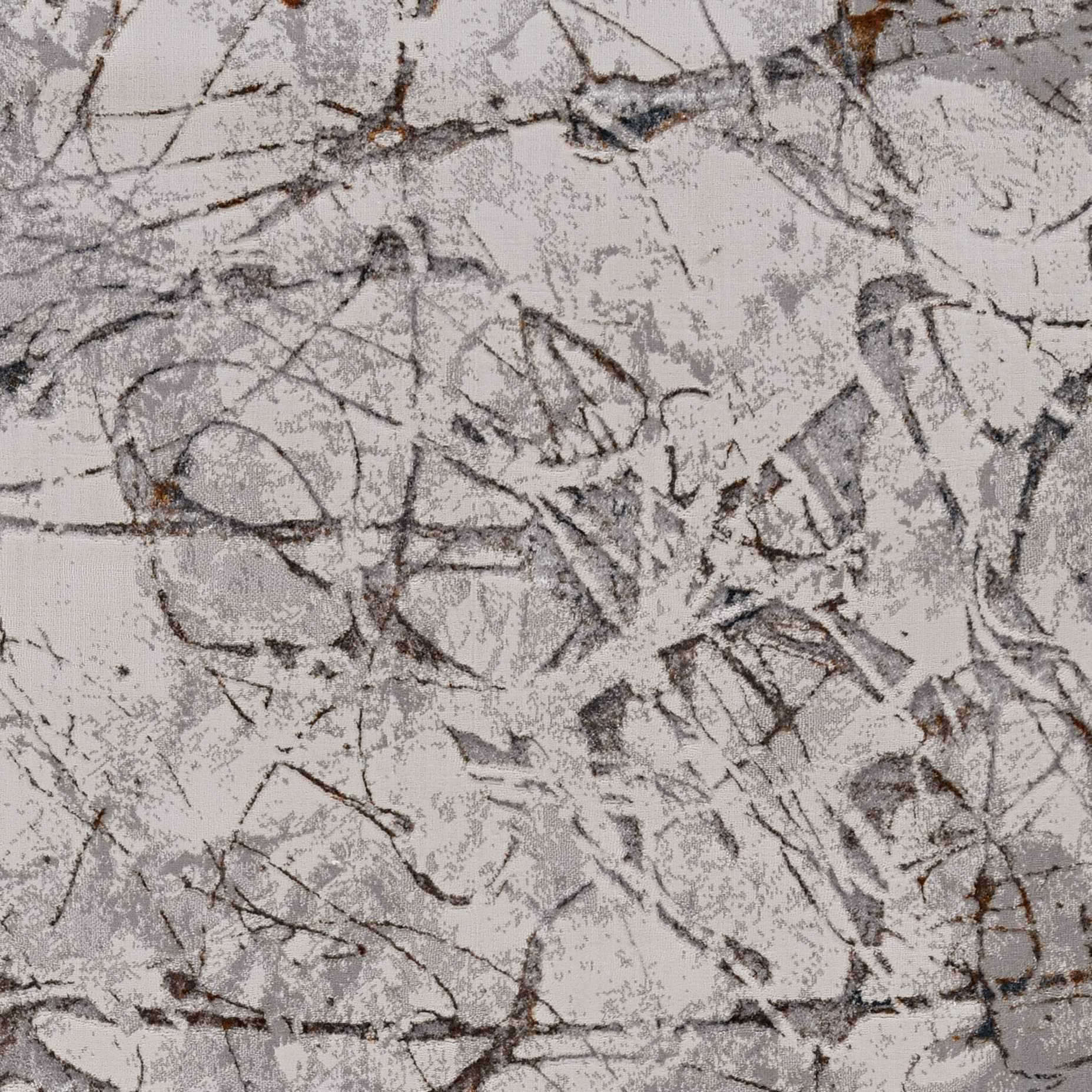 3' X 5' Gray and Ivory Abstract Area Rug - Image 4