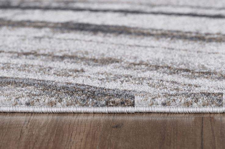 3' X 5' Gray and Ivory Abstract Area Rug - Image 5