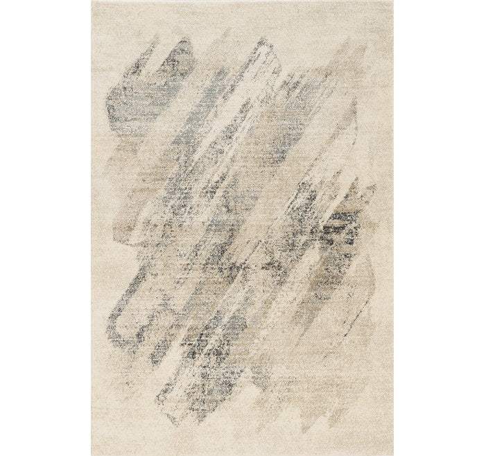 3' X 5' Gray and Ivory Abstract Worn Faded Area Rug - Image 2