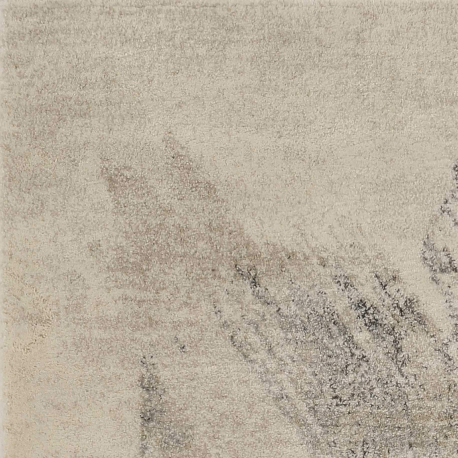 3' X 5' Gray and Ivory Abstract Worn Faded Area Rug - Image 8