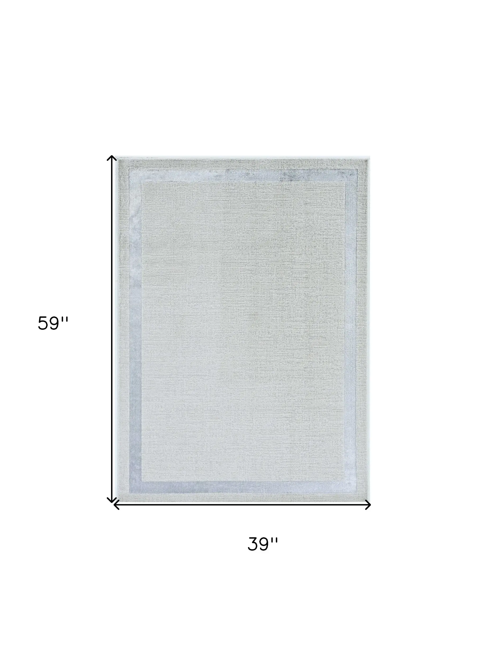 3' X 5' Gray and Ivory Area Rug - Image 4