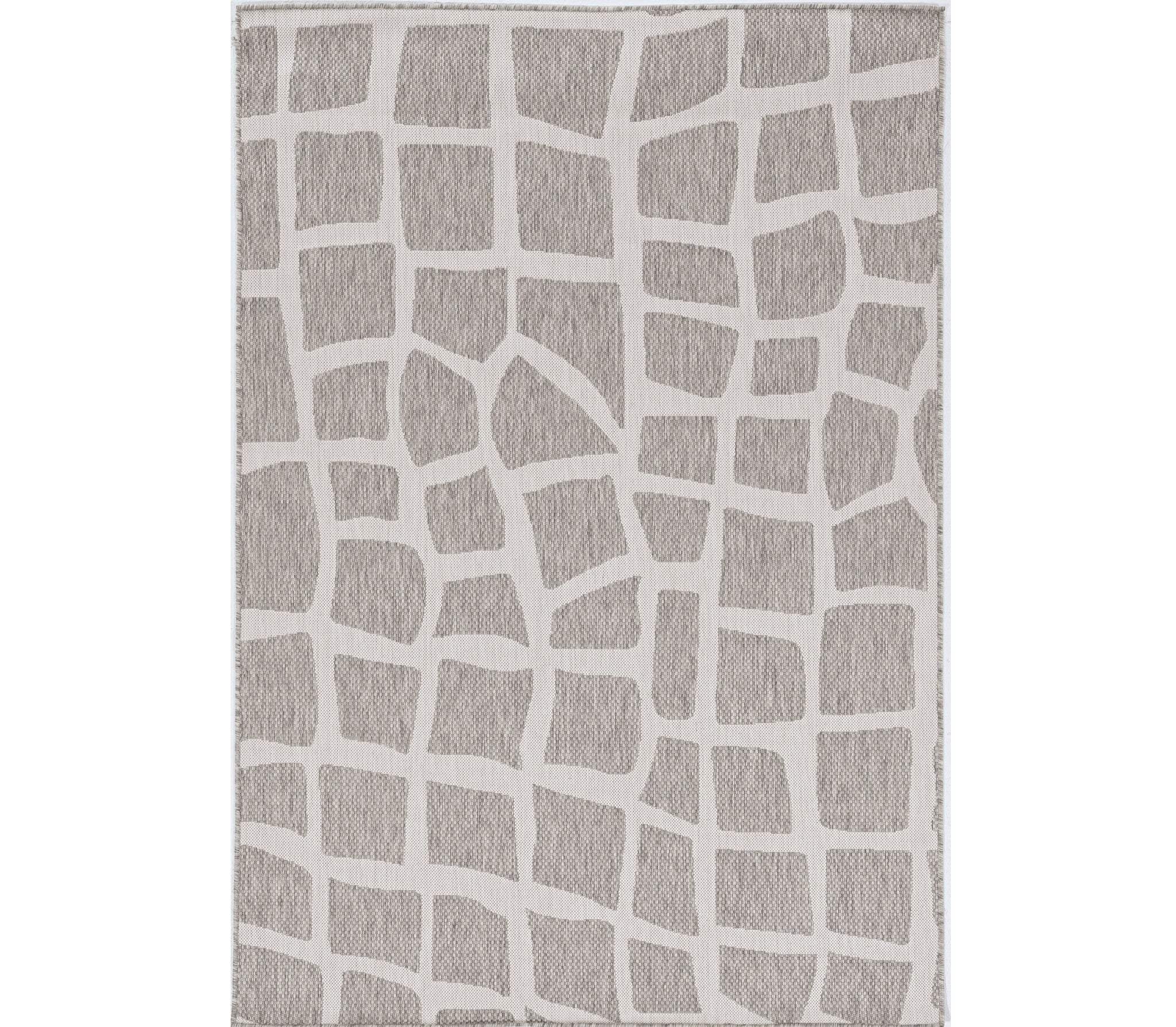 3' X 5' Gray and Ivory Cobblestone Area Rug - Image 2