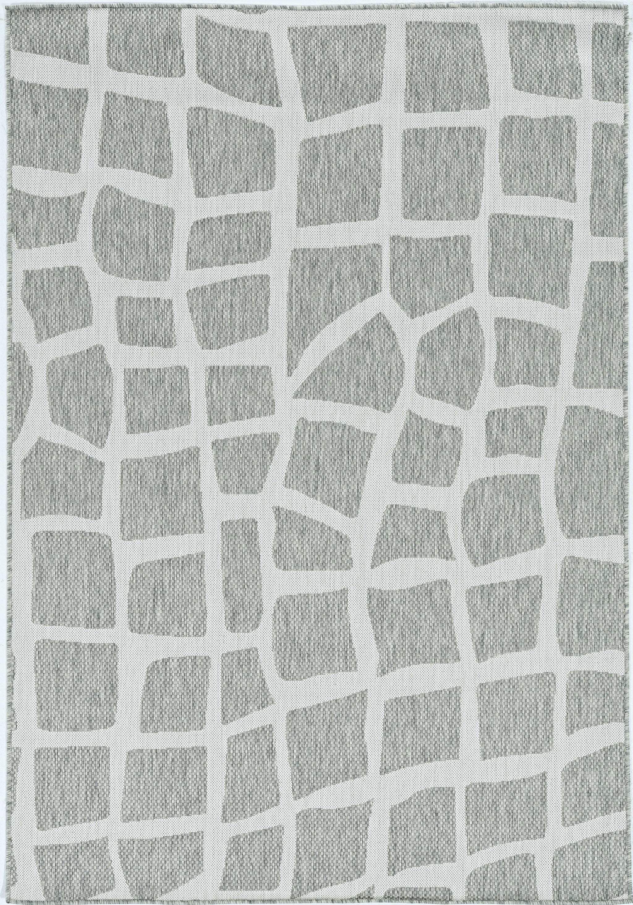 3' X 5' Gray and Ivory Cobblestone Area Rug - Image 4