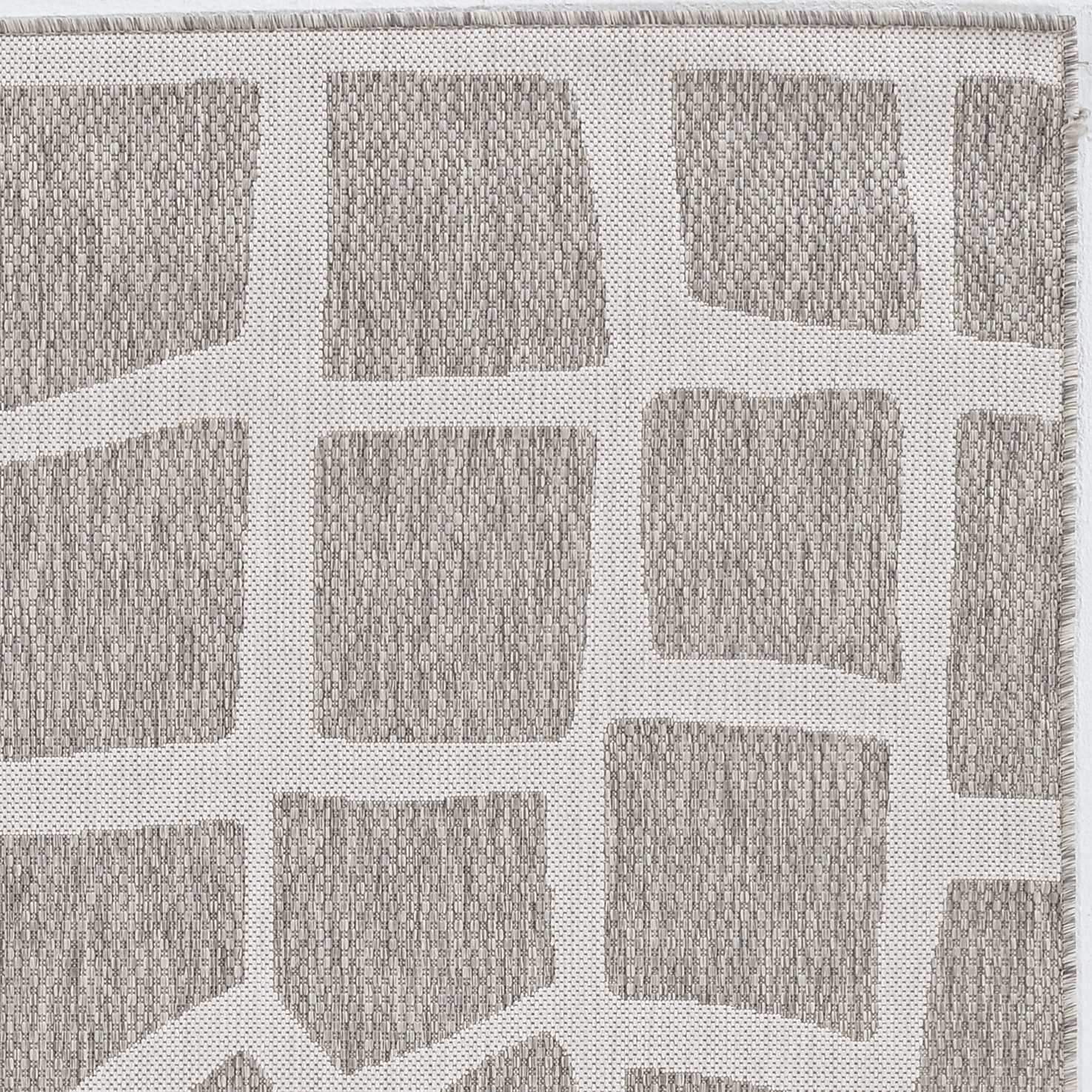 3' X 5' Gray and Ivory Cobblestone Area Rug - Image 5