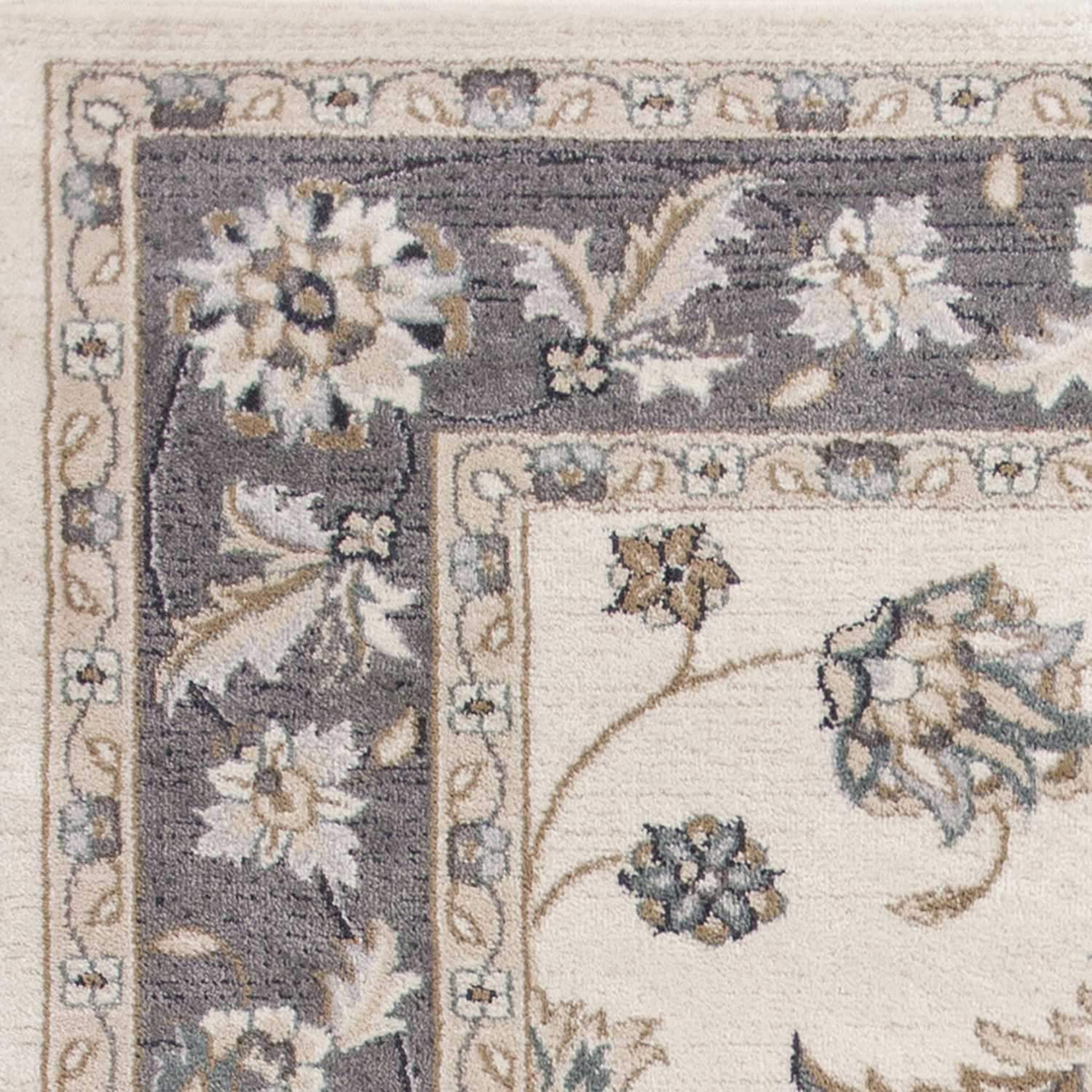 3' X 5' Gray and Ivory Floral Area Rug - Image 3