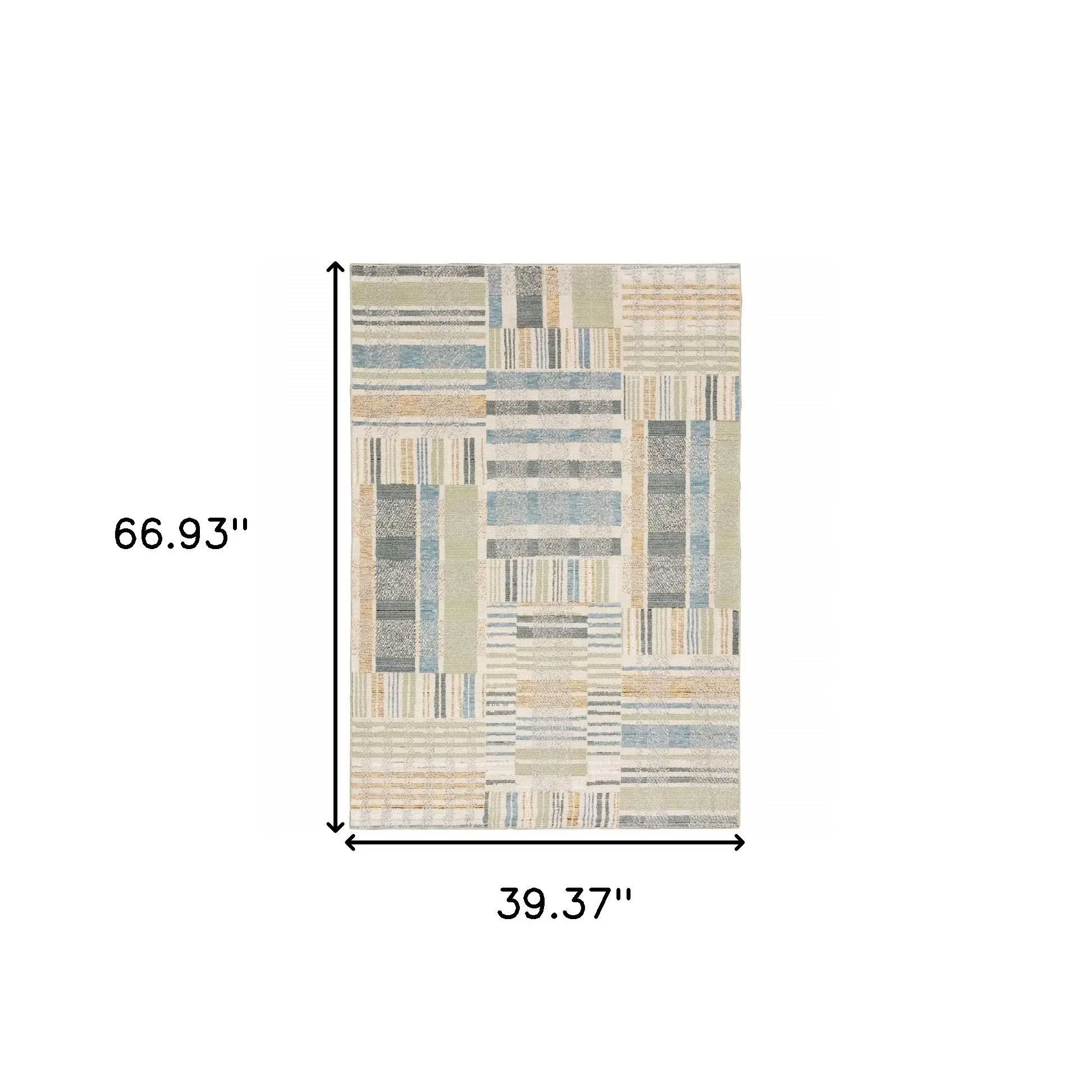 3' X 5' Gray and Ivory Geometric Power Loom Area Rug - Image 3