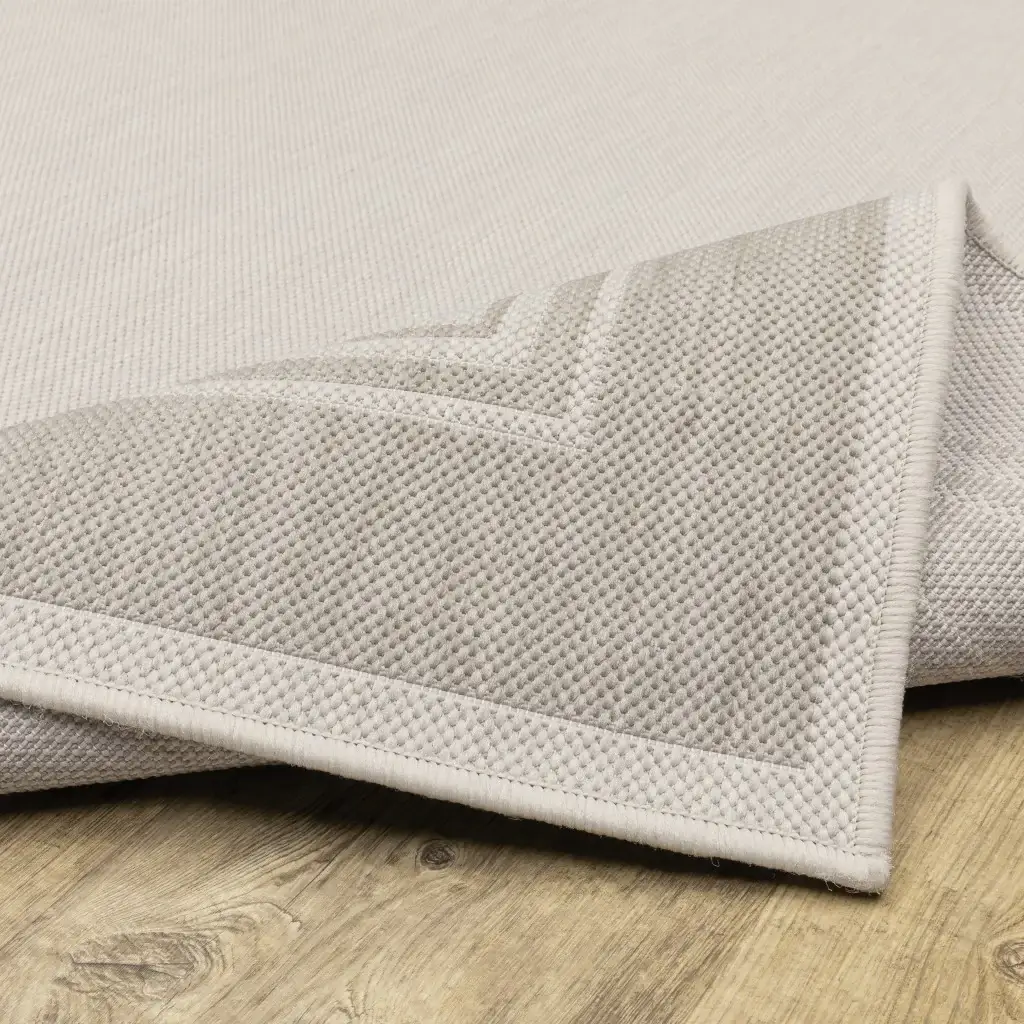 3' X 5' Gray and Ivory Indoor Outdoor Area Rug - Image 4