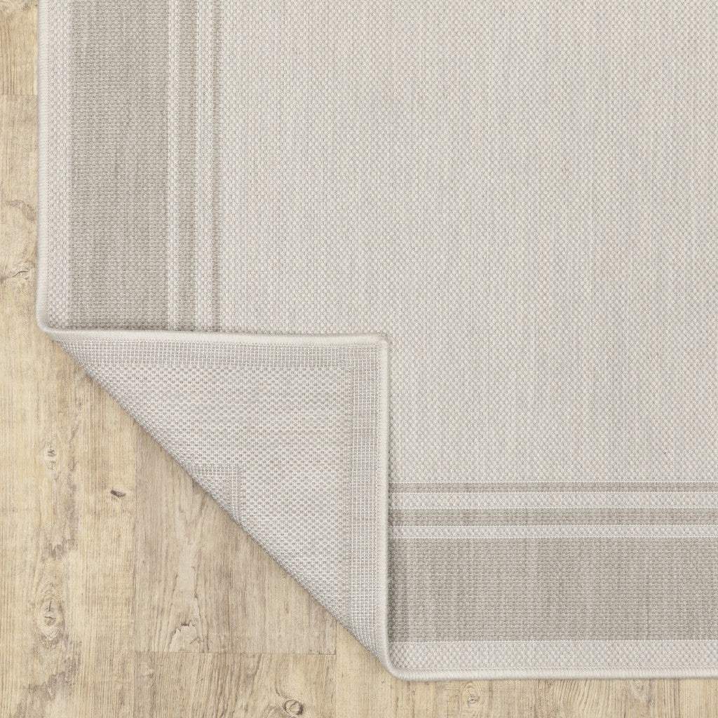 3' X 5' Gray and Ivory Indoor Outdoor Area Rug - Image 5