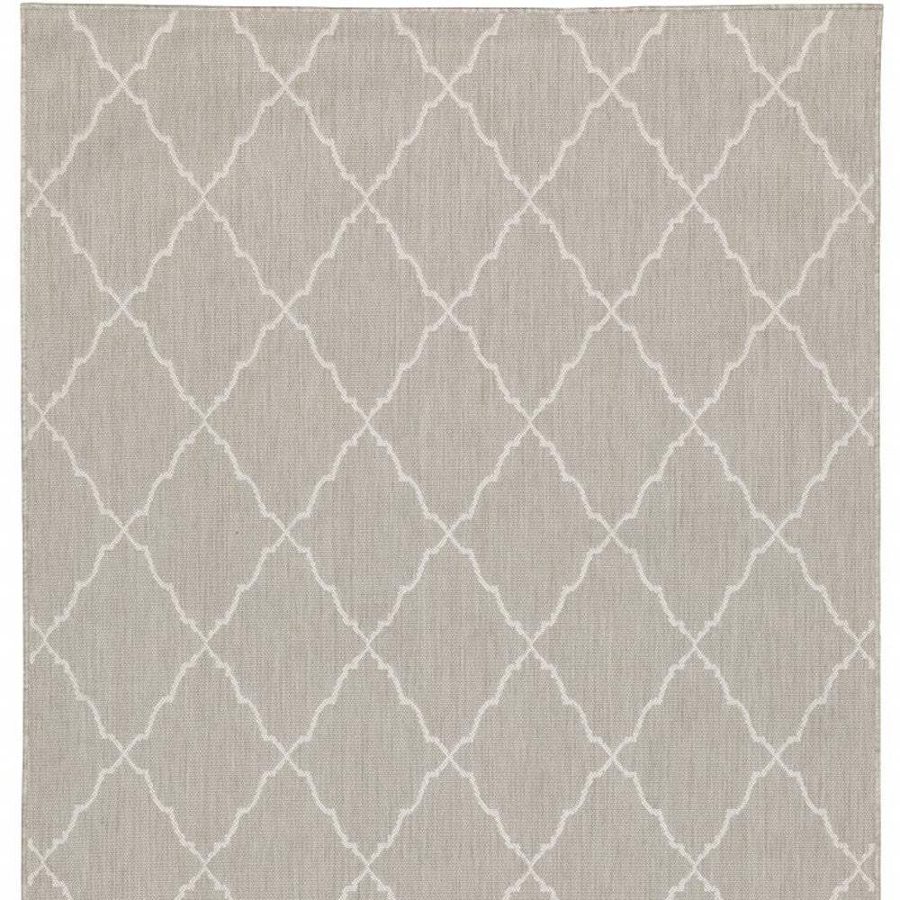 3' X 5' Gray and Ivory Indoor Outdoor Area Rug - Image 3