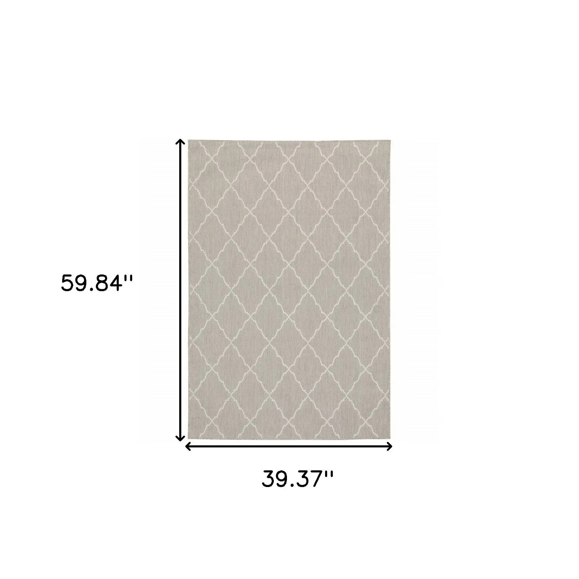 3' X 5' Gray and Ivory Indoor Outdoor Area Rug - Image 8
