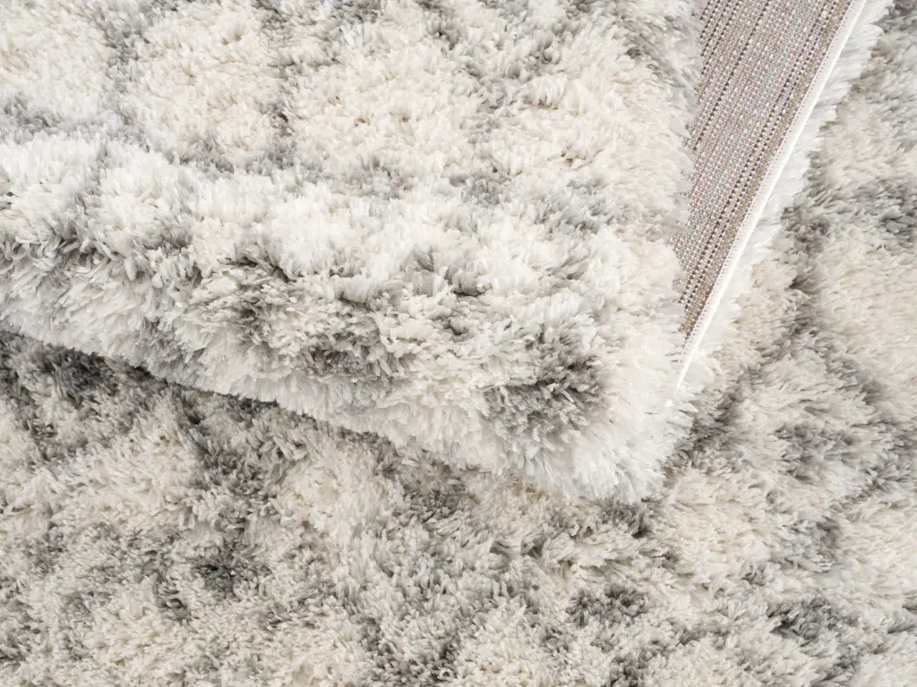 3' X 5' Gray and Ivory Southwestern Shag Power Loom Distressed Area Rug - Image 2