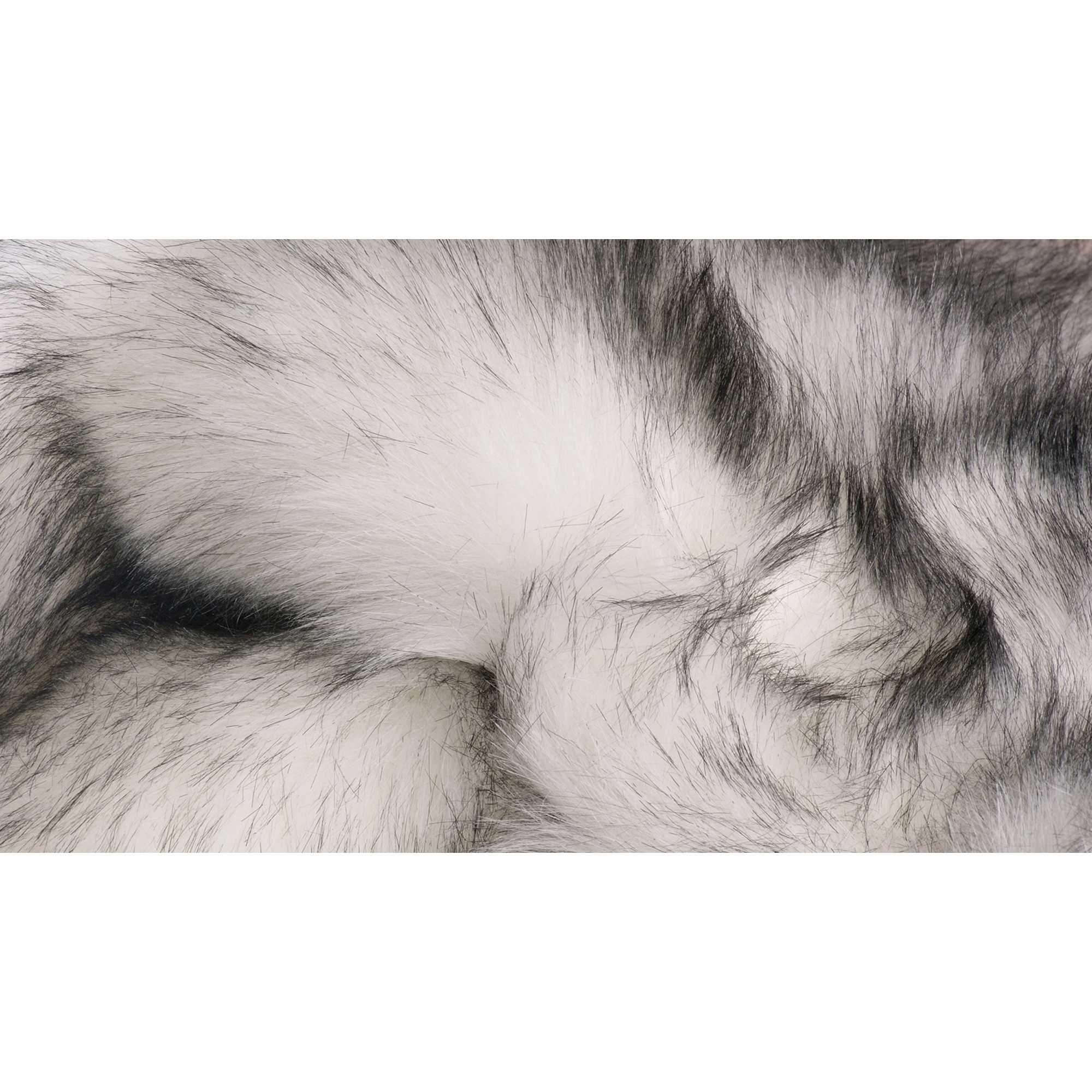 3' X 5' Gray Faux Fur Area Rug - Image 5