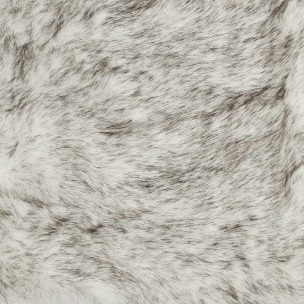 3' X 5' Gray Faux Fur Area Rug - Image 6