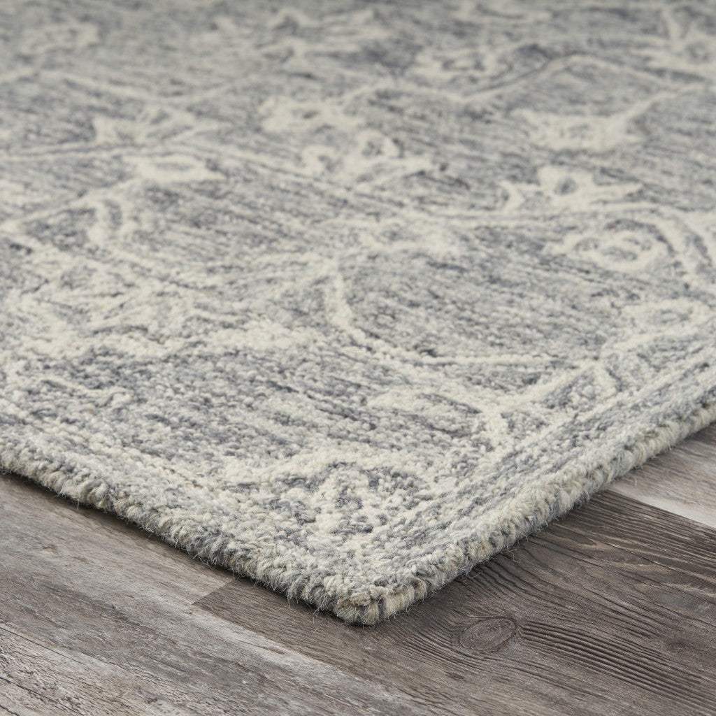 3' x 5' Gray Floral Finesse Area Rug - Image 6