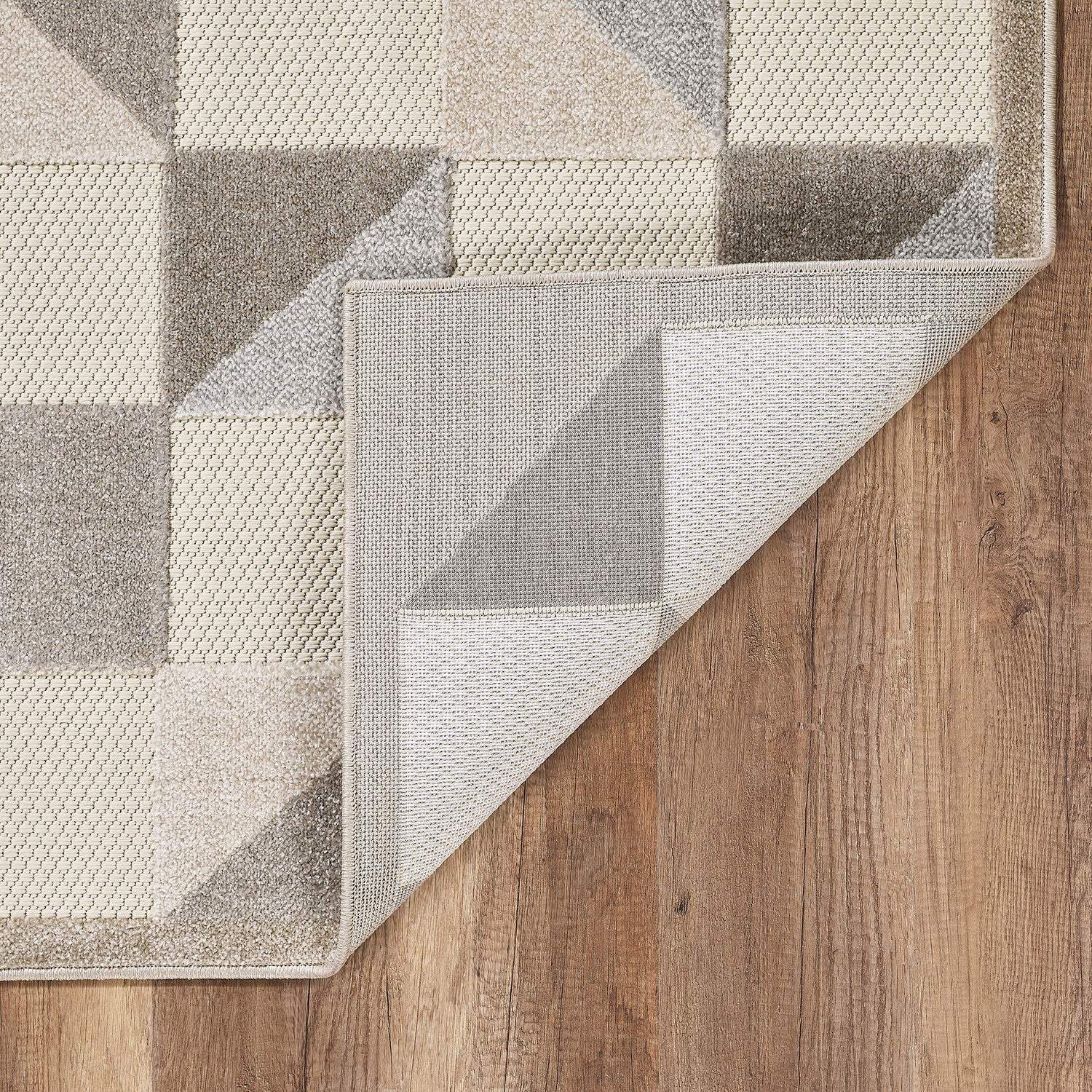 3' X 5' Gray Geometric Stain Resistant Indoor Outdoor Area Rug - Image 2