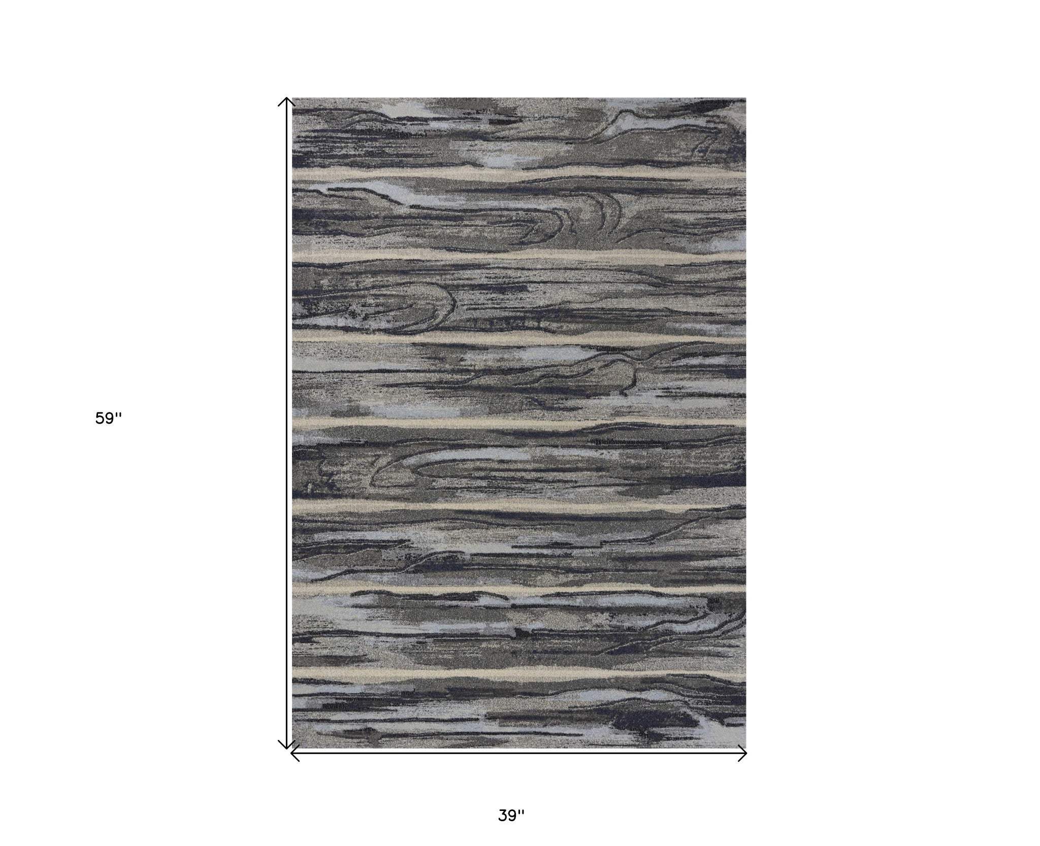 3' X 5' Gray Woodland Lodge Area Rug - Image 3
