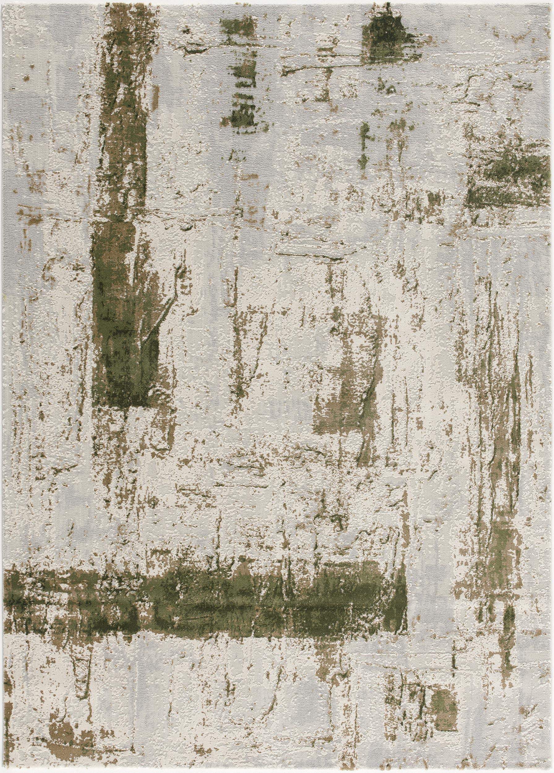 3' X 5' Green Abstract Dhurrie Area Rug - Image 3