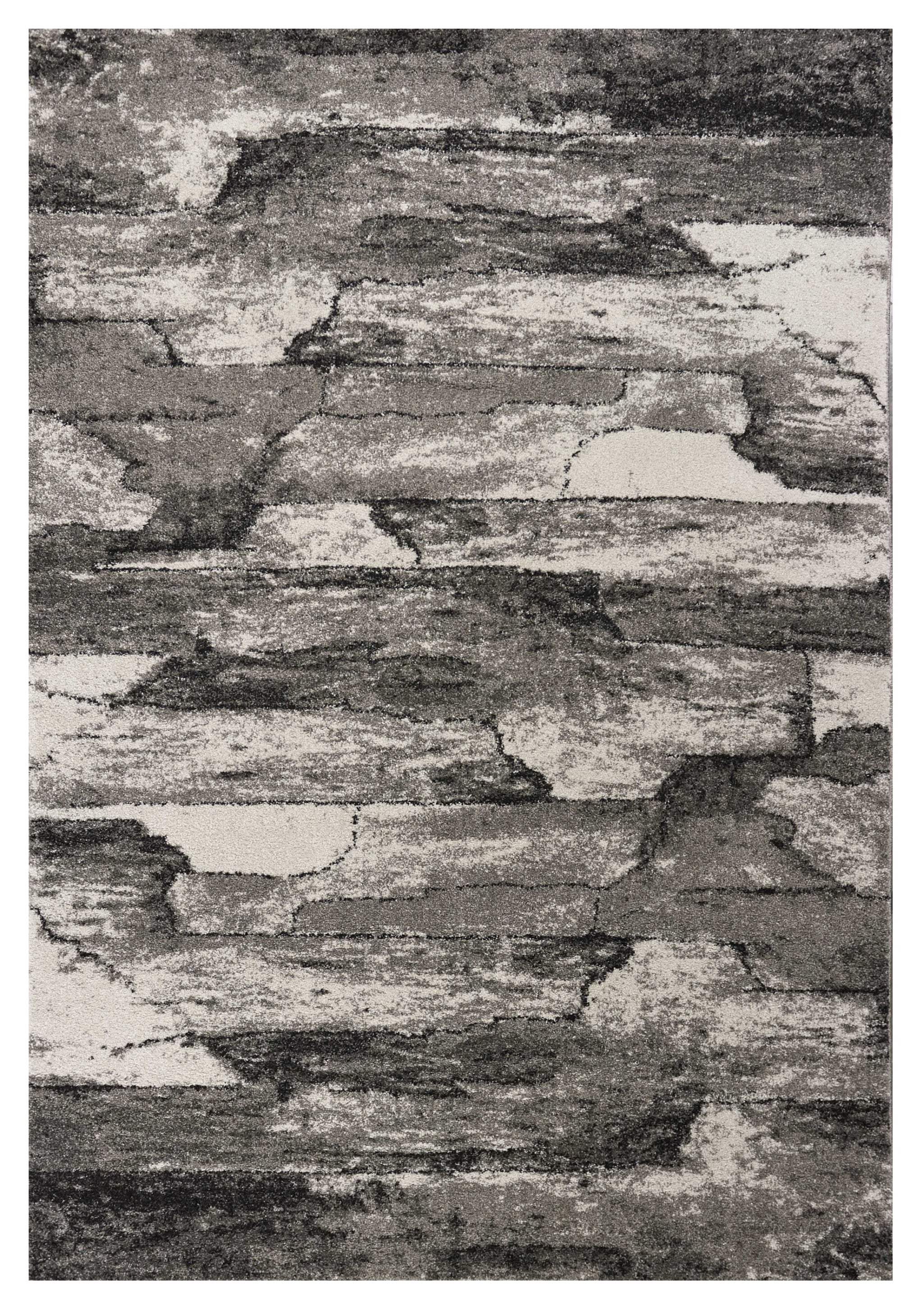 3' X 5' Grey Abstract Design Area Rug - Image 2