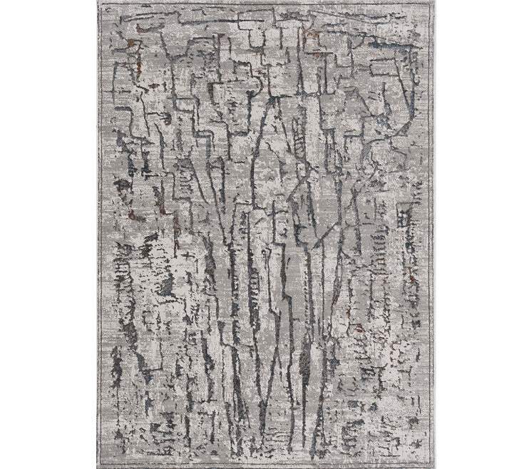 3' X 5' Grey Abstract Lines Area Rug - Image 2