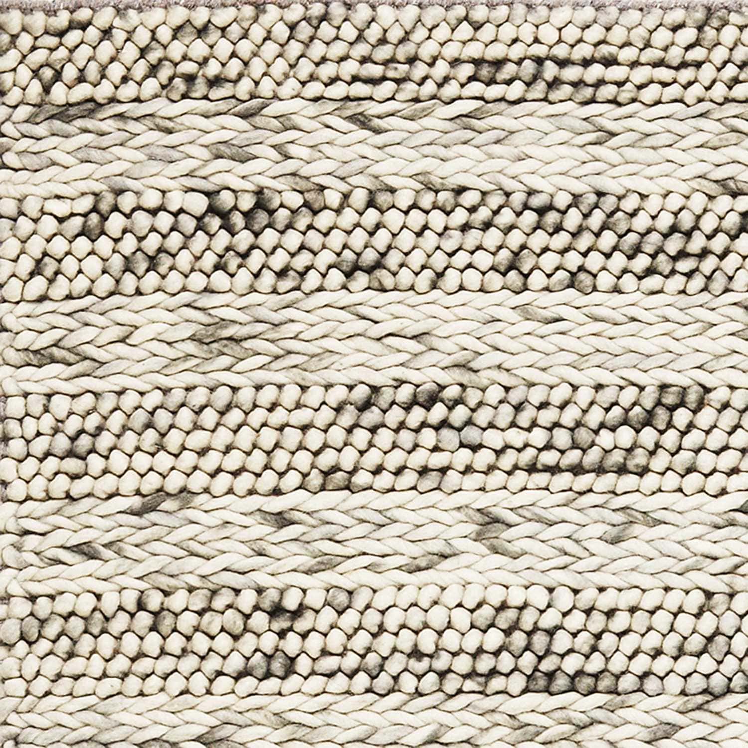 3' X 5' Grey Braided Wool Indoor Area Rug - Image 4