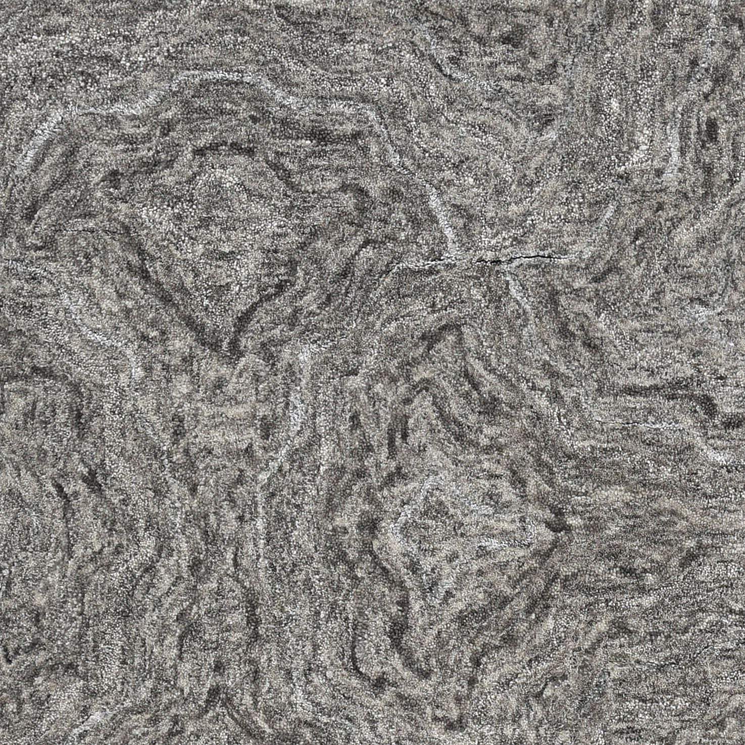 3' X 5' Grey Hand Tufted Abstract Indoor Area Rug - Image 7